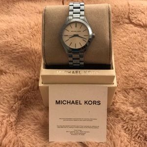 Michael Kora light blue watch